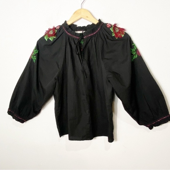 ZARA Top Embroidered Back Blouse - Picture 7 of 16